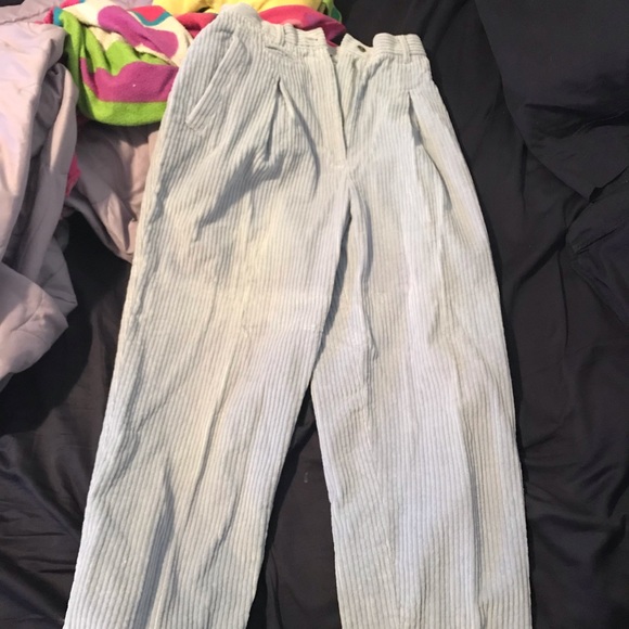 Baby blue Textured pants - Picture 2 of 4